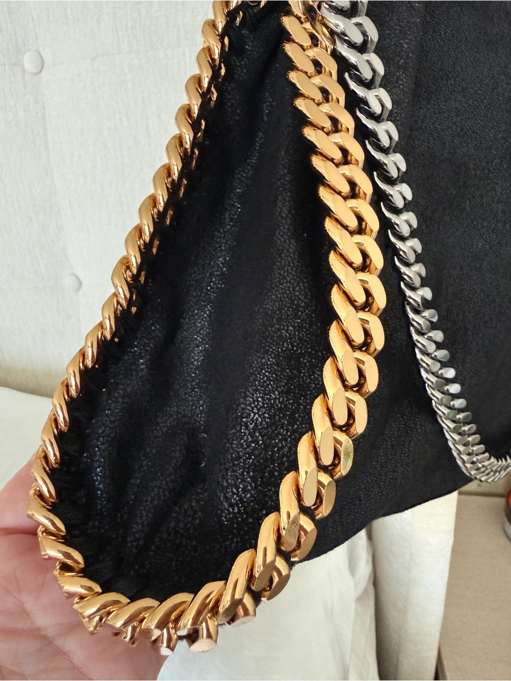 Stella McCartney Black Shoulder Bag with Gold & Silver Chains OP $1595 - Picture 11 of 16